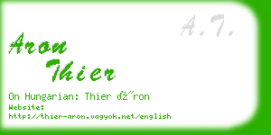 aron thier business card